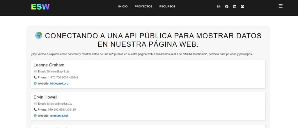 Captura pantalla proyecto API