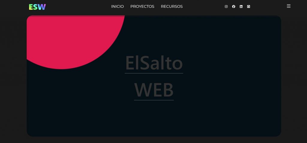 Captura de pantalla efecto hover y reveal