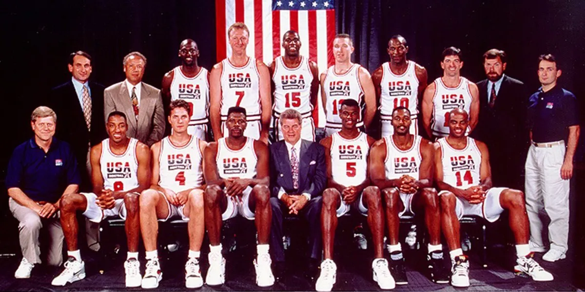Foto del NBA Dream Team de 1992.