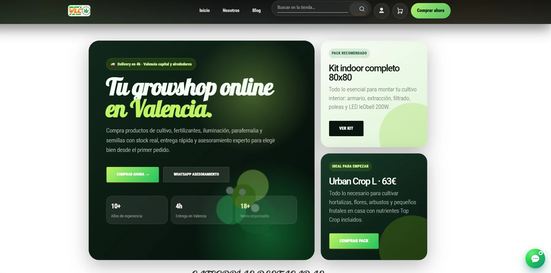 Vista previa del proyecto valenciagrowshop.com